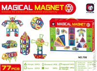 Набор магнитного конструктора Magical Magnet, 77 деталей